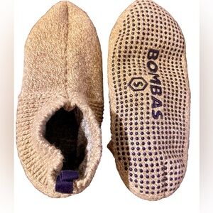 Tan Woven Bombas Slipper Socks